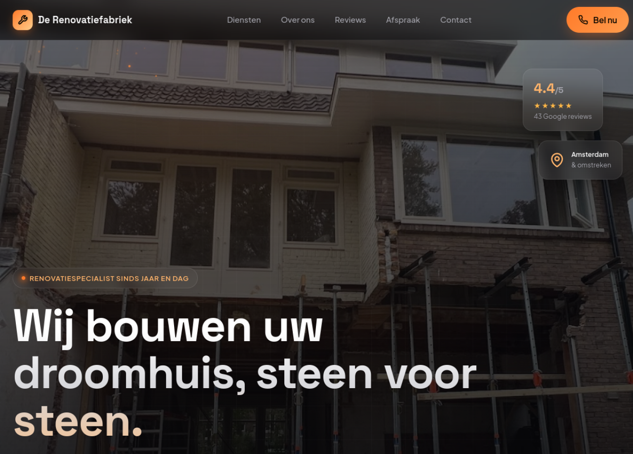 Website De Renovatiefabriek