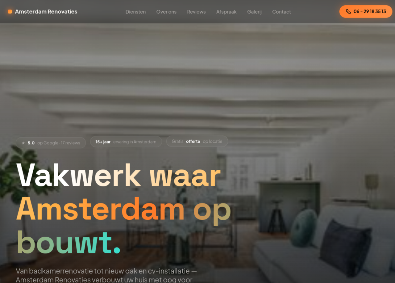 Amsterdam Renovaties website