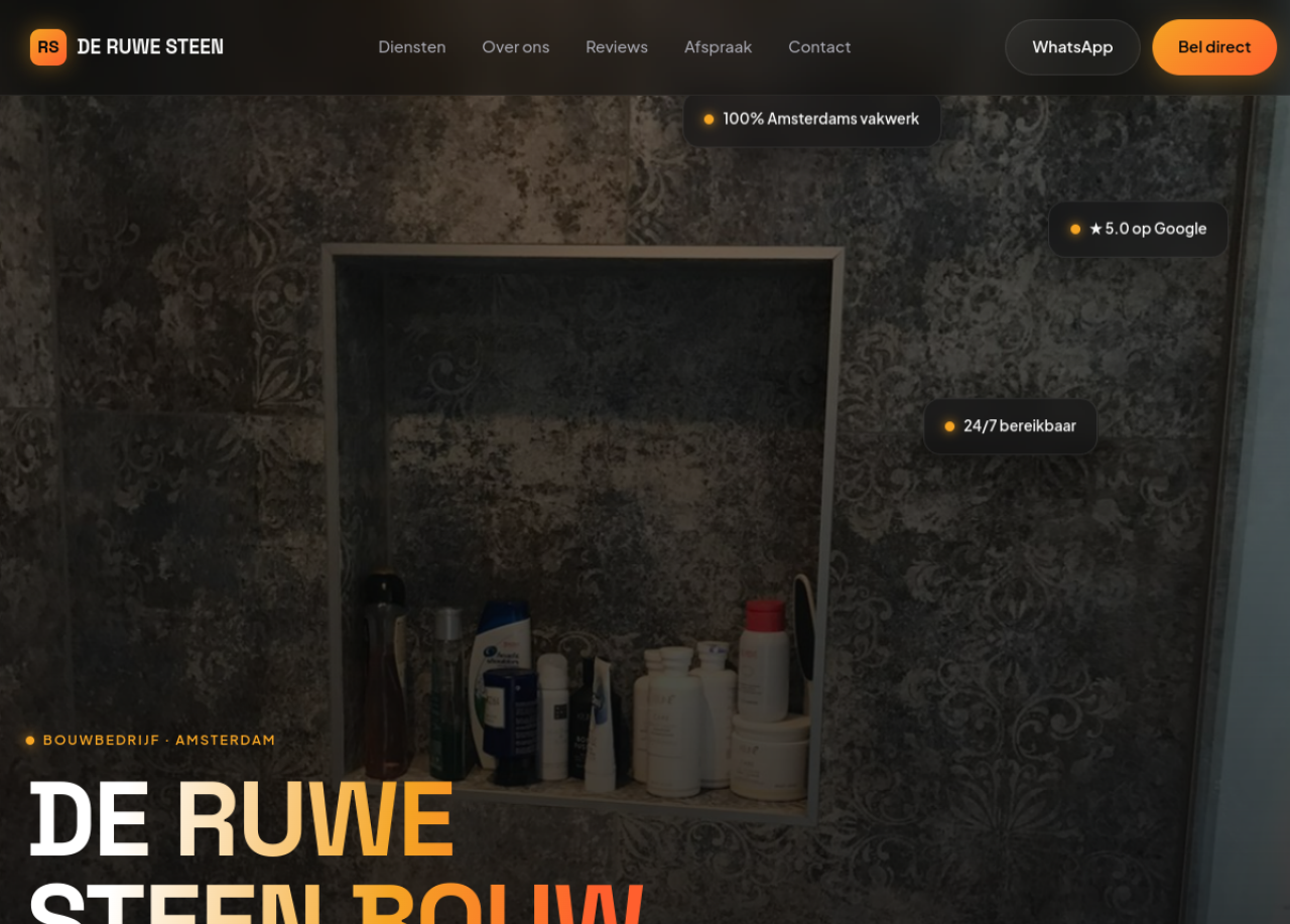 Website De Ruwe Steen Bouw