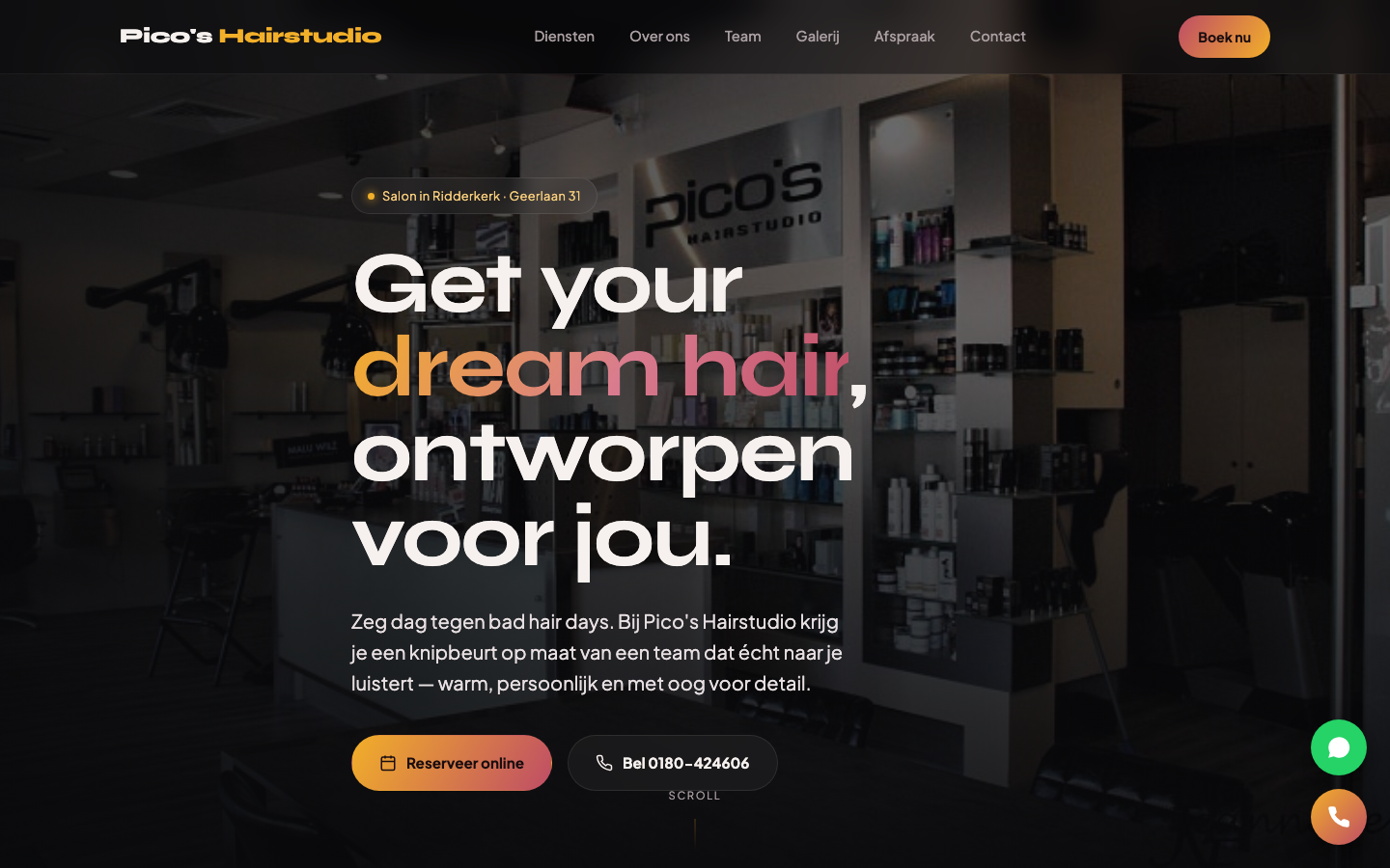 Pico's Hairstudio website